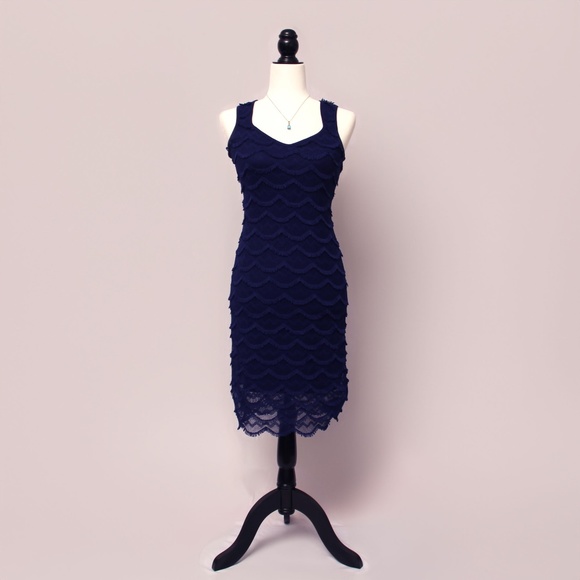PHILOSOPHY | Blue Fringe Midi Dress - Picture 2 of 6